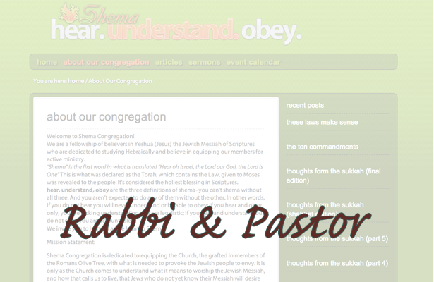 Rabbi and Pastor